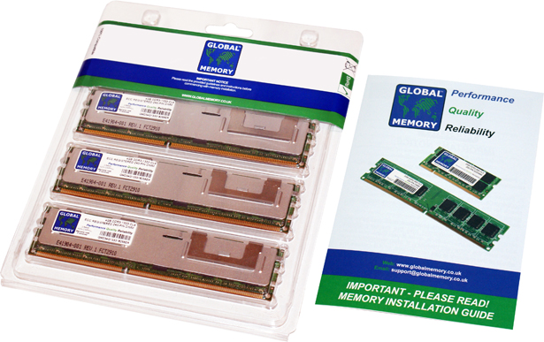 12GB (3 x 4GB) DDR3 1066MHz PC3-8500 240-PIN ECC REGISTERED DIMM (RDIMM) MEMORY RAM KIT FOR HEWLETT-PACKARD SERVERS/WORKSTATIONS (6 RANK KIT CHIPKILL)